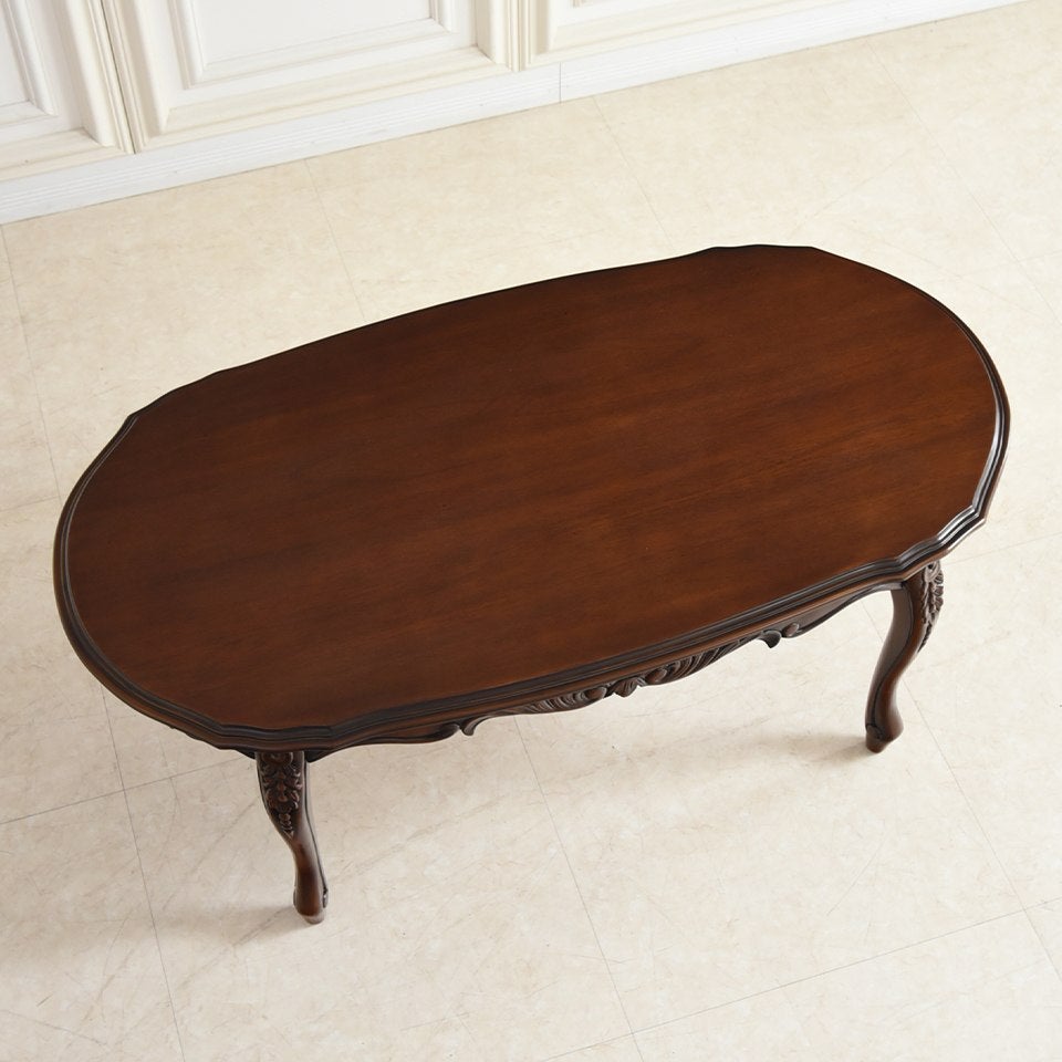 アンティーク調 センターテーブル 幅117cm マホガニー材 クラシック家具 画像5