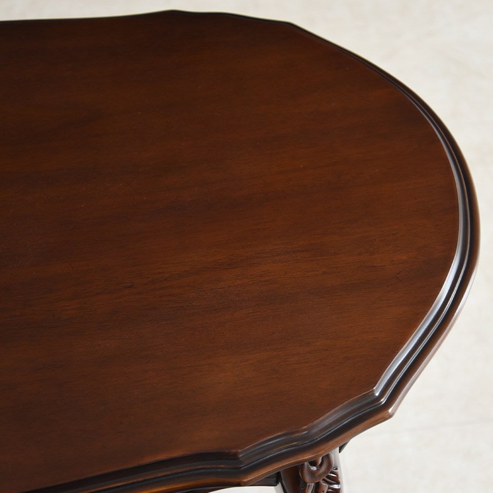 アンティーク調 センターテーブル 幅117cm マホガニー材 クラシック家具 画像6
