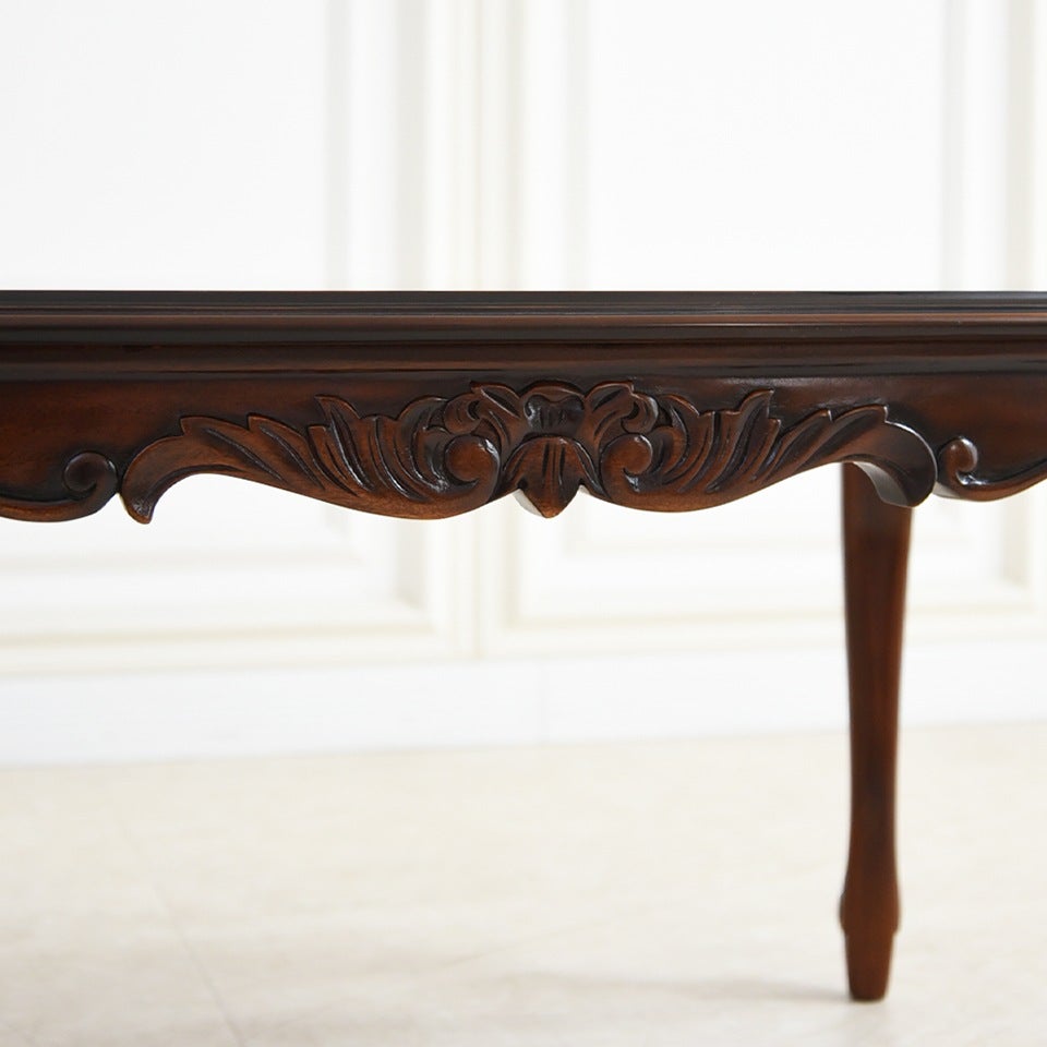 アンティーク調 センターテーブル 幅117cm マホガニー材 クラシック家具 画像8