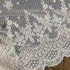 カフェカーテン カーテン ベージュ レース チュールレース 刺繍 画像3