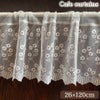カフェカーテン カーテン オフホワイト レース チュールレース 刺繍 画像1サムネイル