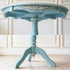 ブルーグリーンのラウンドカフェテーブル 直径65cm 画像9