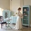 ブルーグリーンのトールキャビネット 幅68.5cm 画像12