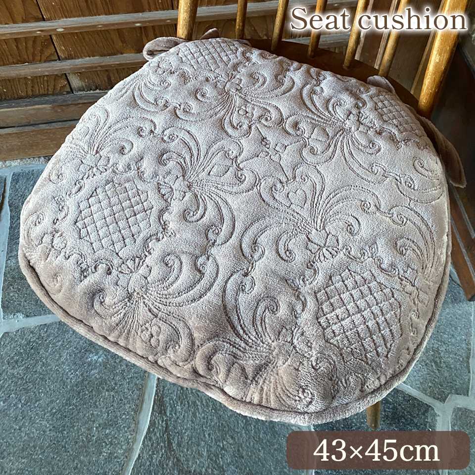 ブラウンフランネル シートクッション 43×45cm 画像1サムネイル