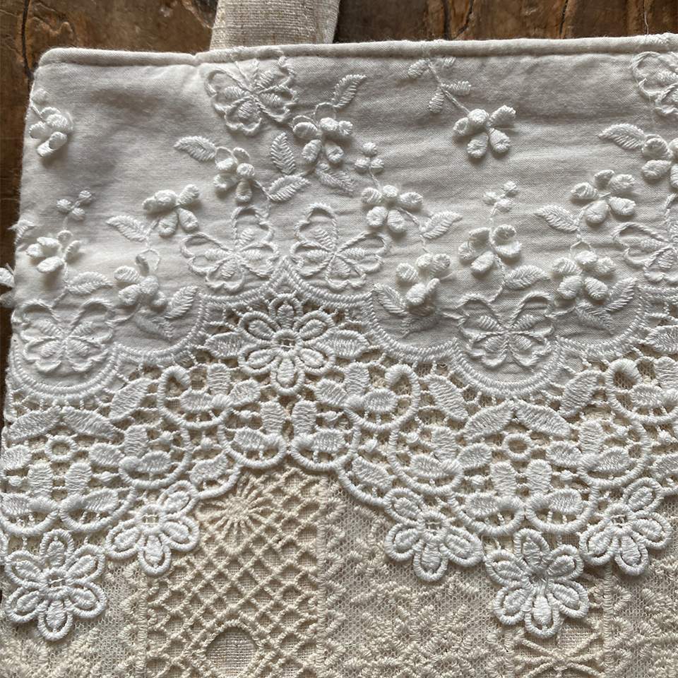 レース トートバッグ 30×25cm 画像3